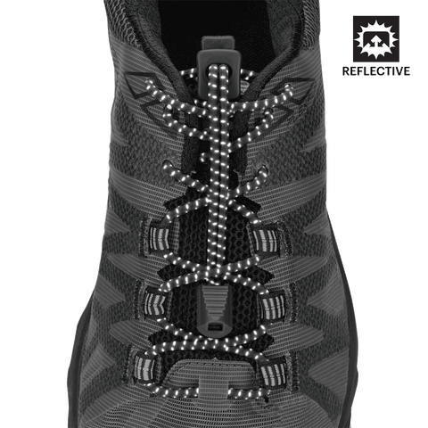 Nathan Run Laces Reflective: OSFM, Black